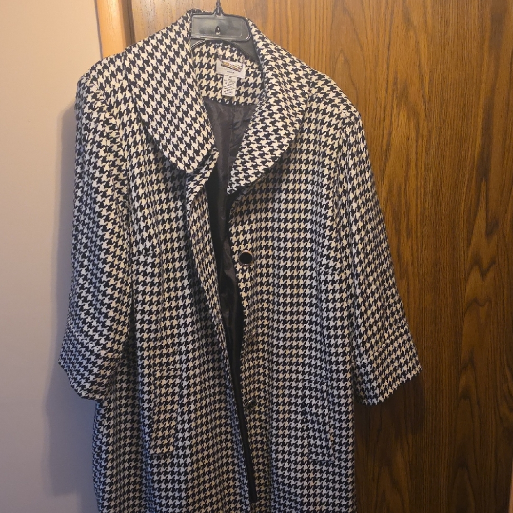Carmen Houndstooth Midi Jacket Women's 3X